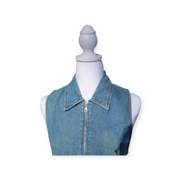 Vintage Denim Mini Dress | Squeeze Jeans | Size Large - Picture 8 of 10